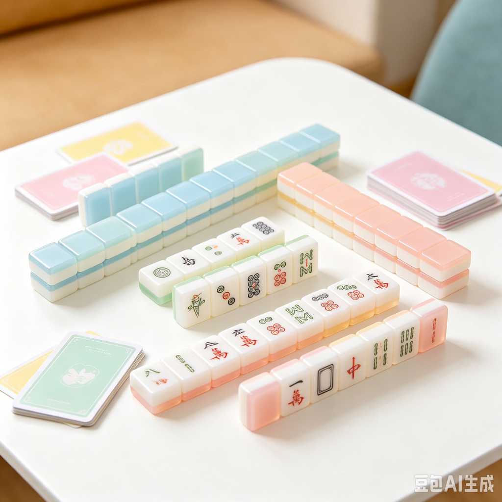 glossy mahjong tiles